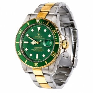Luxury Green Dial Two-Tone Dive Watch